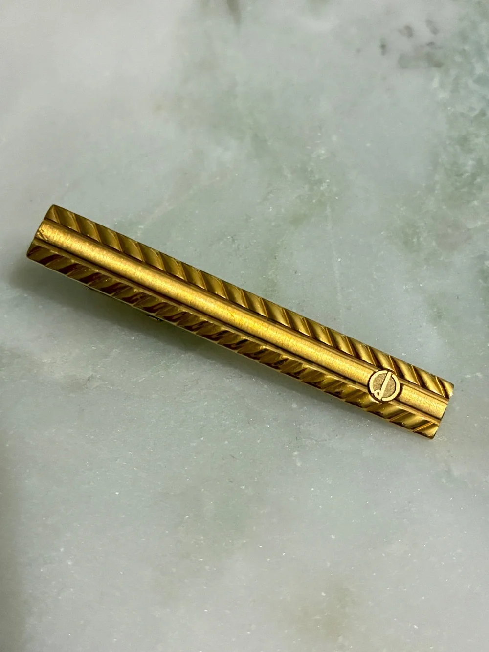 Dunhill Cuff Links + Tie Clip Set Vintage